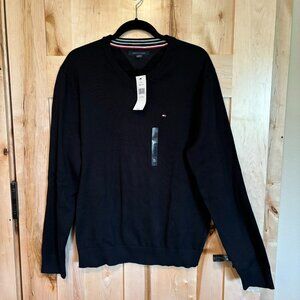 NWT Tommy Hilfiger V Neck Sweater Black XL $69.50 SEE LISTING MEASUREMENTS